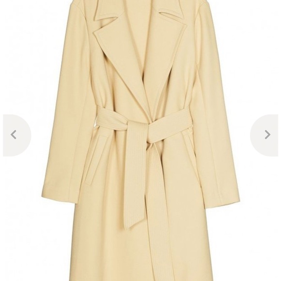 NWT EQUIPMENT Alyssandra Long Line Knit Trench Coat Biscuit Size M - Picture 6 of 8